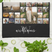Einfache FotoCollage Personalisiert Geschirrtuch (Gefaltet)