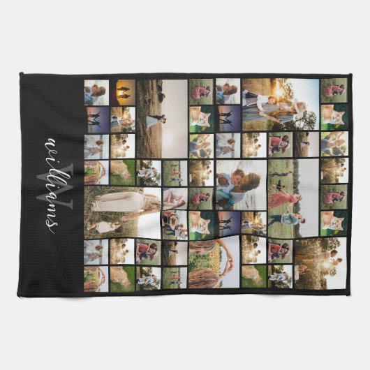 Einfache FotoCollage Personalisiert Geschirrtuch (Horizontal)