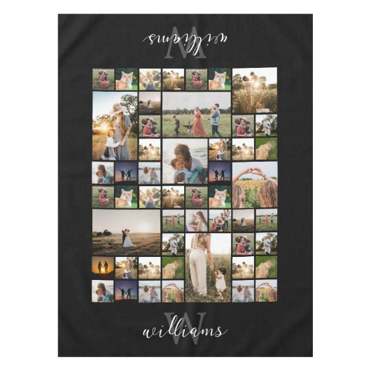 Einfache FotoCollage Personalisiert Tischdecke (Vorderseite)