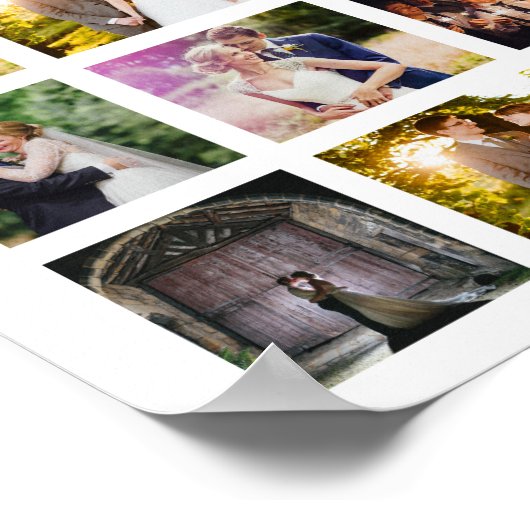 Einfache FotoCollage Poster (Ecke)