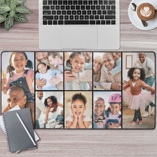 Einfache FotoCollage Schreibtischunterlage