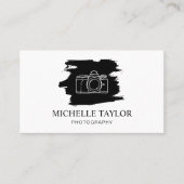 Einfache Fotografie Beruflich Camera QR-Code Visitenkarte (Vorderseite)