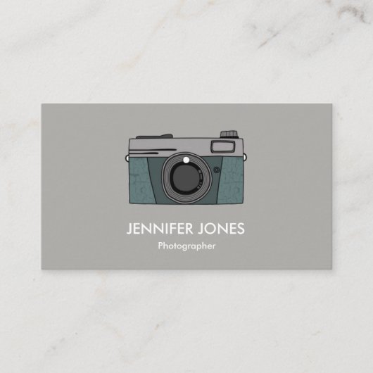 Einfache Fotografie-Kamera-Visitenkarten Visitenkarte (Vorderseite)