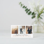 Einfache Fotografie Minimalistisch Visitenkarte (Stehend Vorderseite)