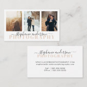 Einfache Fotografie Minimalistisch Visitenkarte (Vorne/Hinten)