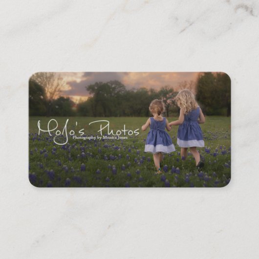 Einfache Fotografie mit Wasserzeichen Visitenkarte (Vorderseite)