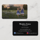 Einfache Fotografie mit Wasserzeichen Visitenkarte (Vorne/Hinten)