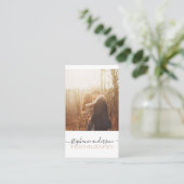Einfache Fotografie Visitenkarte (Stehend Vorderseite)