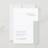 Einfache Fotohochzeit am Strand - Budgetfreundlich Einladung (Rückseite)