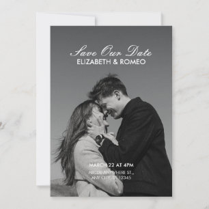 Einfache Fotohochzeit  Save The Date