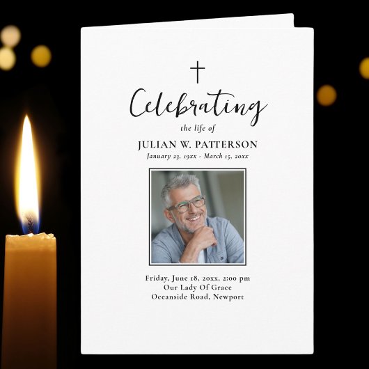 Einfache Fotos Klassischer Beerdigungsauftrag Programm