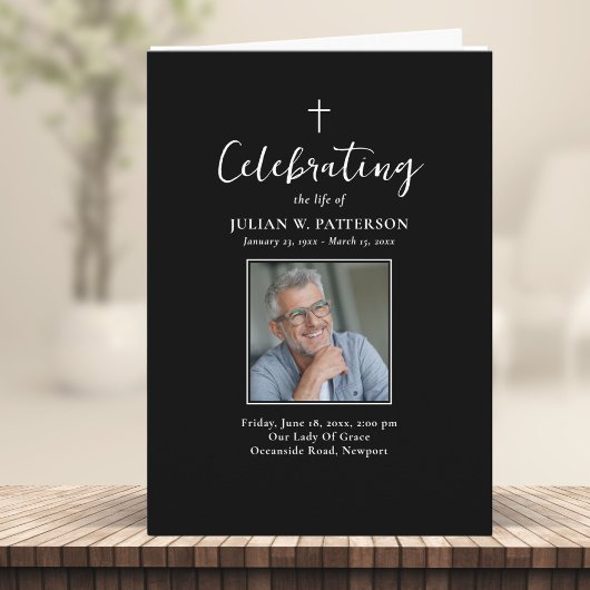 Einfache Fotos Klassischer Beerdigungsauftrag Programm