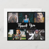 Einfache Fotos mit fünf Abschlüssen | Danke, Black Postkarte (Vorne/Hinten)