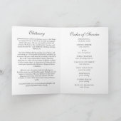 Einfache Fotos mit Goldkreuz Beerdigungsauftrag Programm (Innenseite)