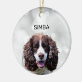 Einfache Fotos und Name Keramik Ornament (Links)