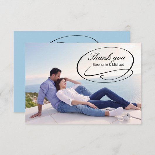 Einfache FotoSwashes - 3x5 danken Ihnen Dankeskarte (Vorne/Hinten)