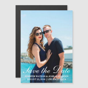 Einfache Fotovorlage Save the Date Magneteinladung