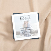 Einfache Fotovorlage Stilvolle Hochzeit Einladung