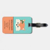 Einfache Fox Personalisiert Gepäckanhänger (Rückseite horizontal)
