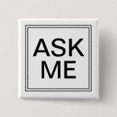 Einfache frag-Me-Business-Veranstaltung Button (Vorderseite)