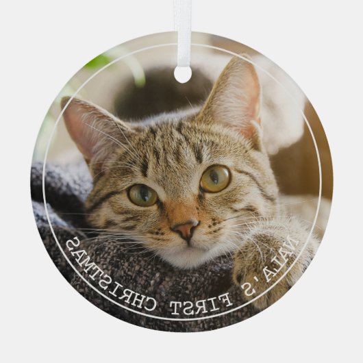 Einfache Frame Animal Foto Ornament (Rückseite)