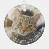 Einfache Frame Animal Foto Ornament Aus Glas (Vorderseite)