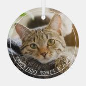 Einfache Frame Animal Foto Ornament Aus Glas (Rückseite)