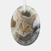 Einfache Frame Animal Foto Ornament Aus Glas (Vorderseite links)