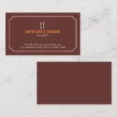 Einfache Frame Cafe & Catering Business Card Visitenkarte (Vorne/Hinten)