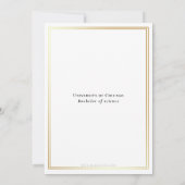 Einfache Frame Classy Foto Abschluss Einladung (Rückseite)