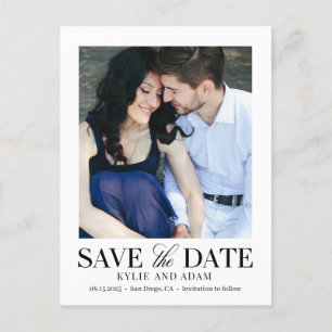 Einfache Frame EDITABLE-FARBE Save the Date Postca Postkarte