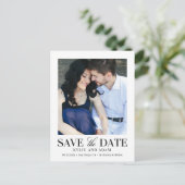 Einfache Frame EDITABLE-FARBE Save the Date Postca Postkarte (Stehend Vorderseite)