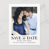 Einfache Frame EDITABLE-FARBE Save the Date Postca Postkarte (Vorderseite)