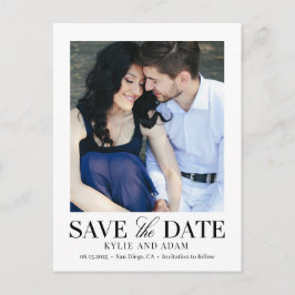 Einfache Frame EDITABLE-FARBE Save the Date Postca Postkarte