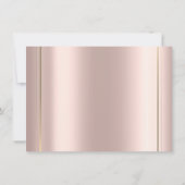 Einfache Frame Graduation Cap Rose Gold Abschluss Einladung (Rückseite)
