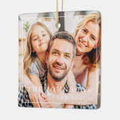 Einfache Frame Moderne Chic Foto Keepake Keramikornament (Links)