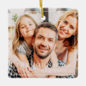 Einfache Frame Moderne Chic Foto Keepake Keramikornament (Vorderseite)