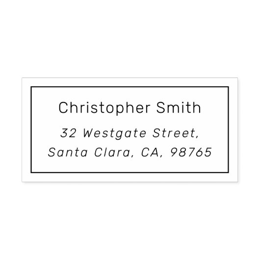 Einfache Frame Name und Personalisierte Adresse Permastempel (Design)
