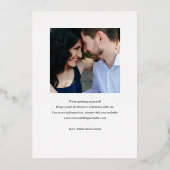 Einfache Frame REAL FOLIE Save the Date Karte (Rückseite)