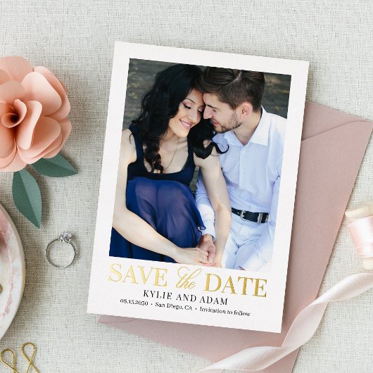 Einfache Frame REAL FOLIE Save the Date Karte