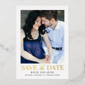 Einfache Frame REAL FOLIE Save the Date Karte (Vorderseite)