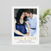 Einfache Frame REAL FOLIE Save the Date Karte (Stehend vorne)
