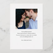 Einfache Frame REAL FOLIE Save the Date Karte (Rückseite)
