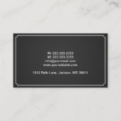 Einfache Frame Registered Psychologist Business Ca Begleitkarte (Rückseite)