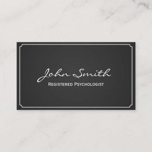 Einfache Frame Registered Psychologist Business Ca Begleitkarte (Vorderseite)