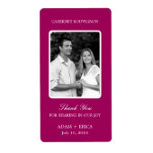 Einfache Frame Wedding Wine Labels (Vorne)