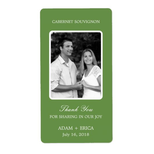 Einfache Frame Wedding Wine Labels (Vorne)