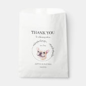 Einfache französische Bulldog-Hochzeit Vielen Dank Geschenktütchen (Vorderseite)
