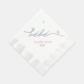 Einfache französische Butterfly-Babydusche und seh Serviette (Ecke)