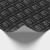 Einfache Frau Black Brautparty Geschenkpapier (Ecke)